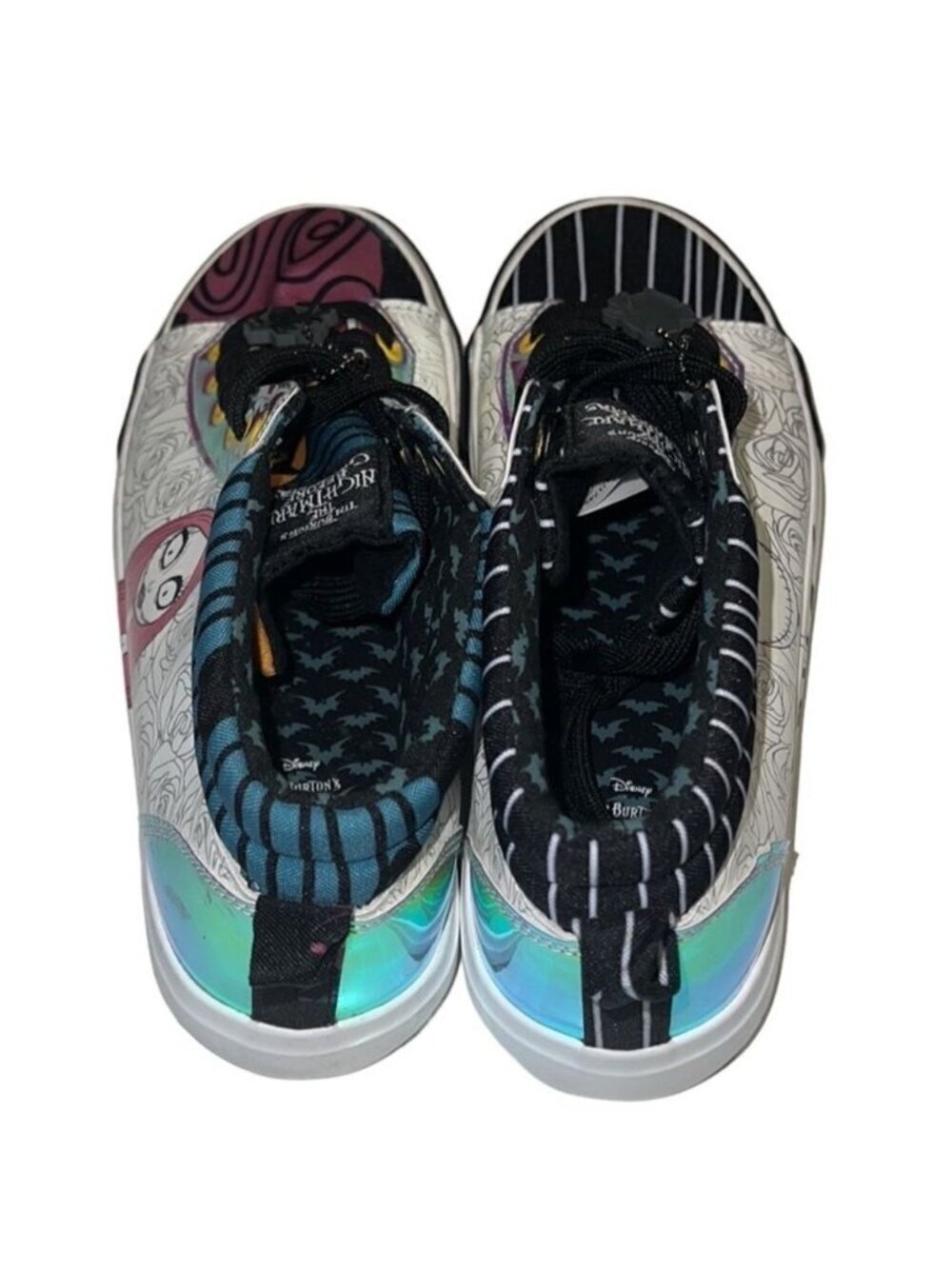 Disney Night Before Christmas Jack Skellington Sally High Top Sneakers Size 7 - Picture 7 of 14